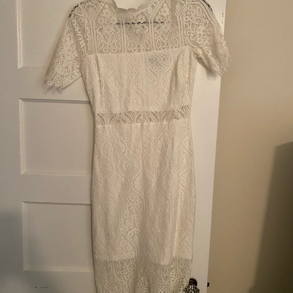 White lace dress